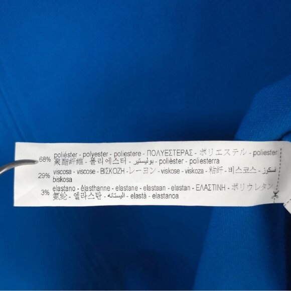 NWOT ZARA Curved Hem Asymmetric Sleeveless Knit Top Royal Blue 8218/707 Sz M - Picture 9 of 9